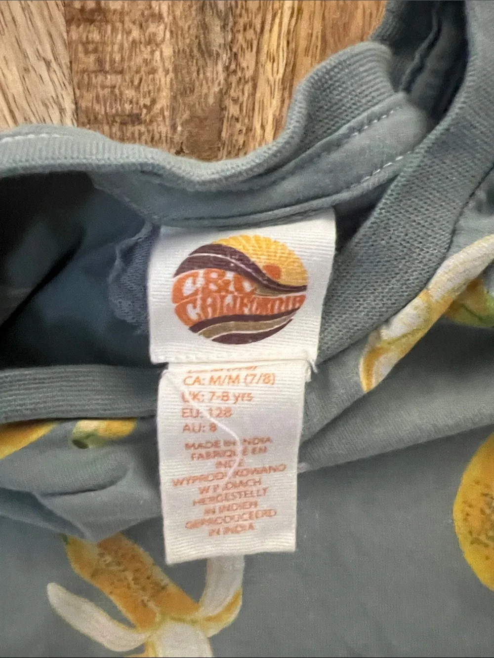 C&C California Blue Kids Short Sleeve Tee with Yellow Banana Print